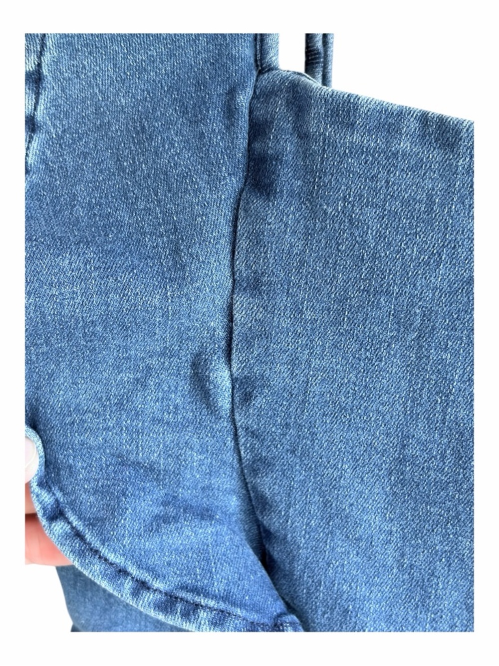 Angel Biba Denim Ruffle Strap Romper Blue Pleated Shorts Adjustable Strap Size S - Picture 7 of 7